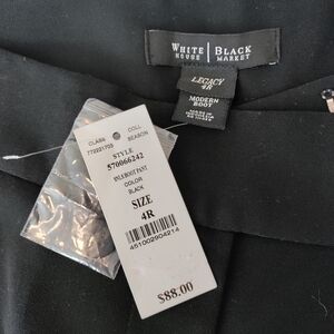 White House Black Market Classic Black Pants SZ 4
